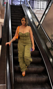 Chasing vibes cargo jumpsuit