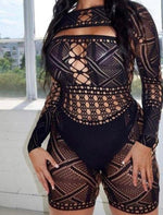 Load image into Gallery viewer, Amoura fishnet romper
